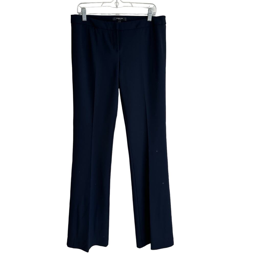 Derek Lam Alana Flare Legging Dress Pant US 10 Navy Blue